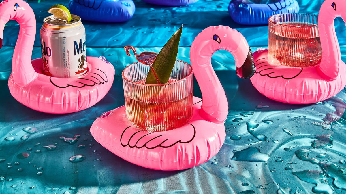 Flamingo Drink Floatie Souvenir – Birthday or Poolside Gift - Bali Floating Kitchen - gift