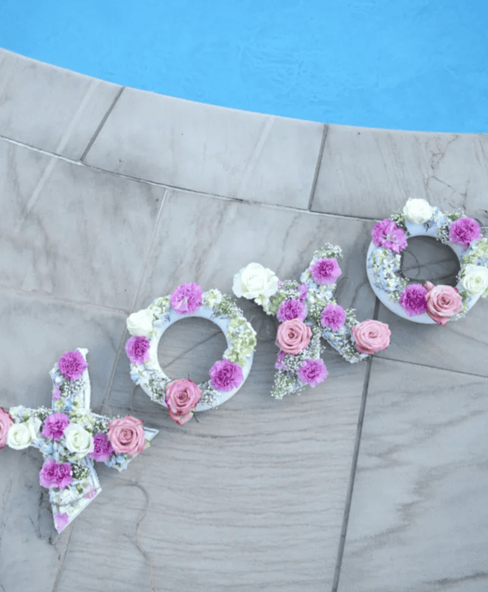 Floating Letters – Custom Pool Message Setup - Bali Floating Kitchen - decorations