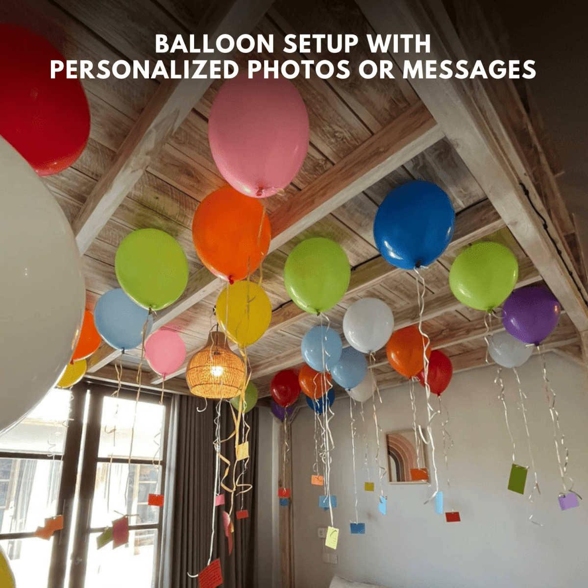 Balloons with Personalized Messages Setup - Bali Floating Company - decorations