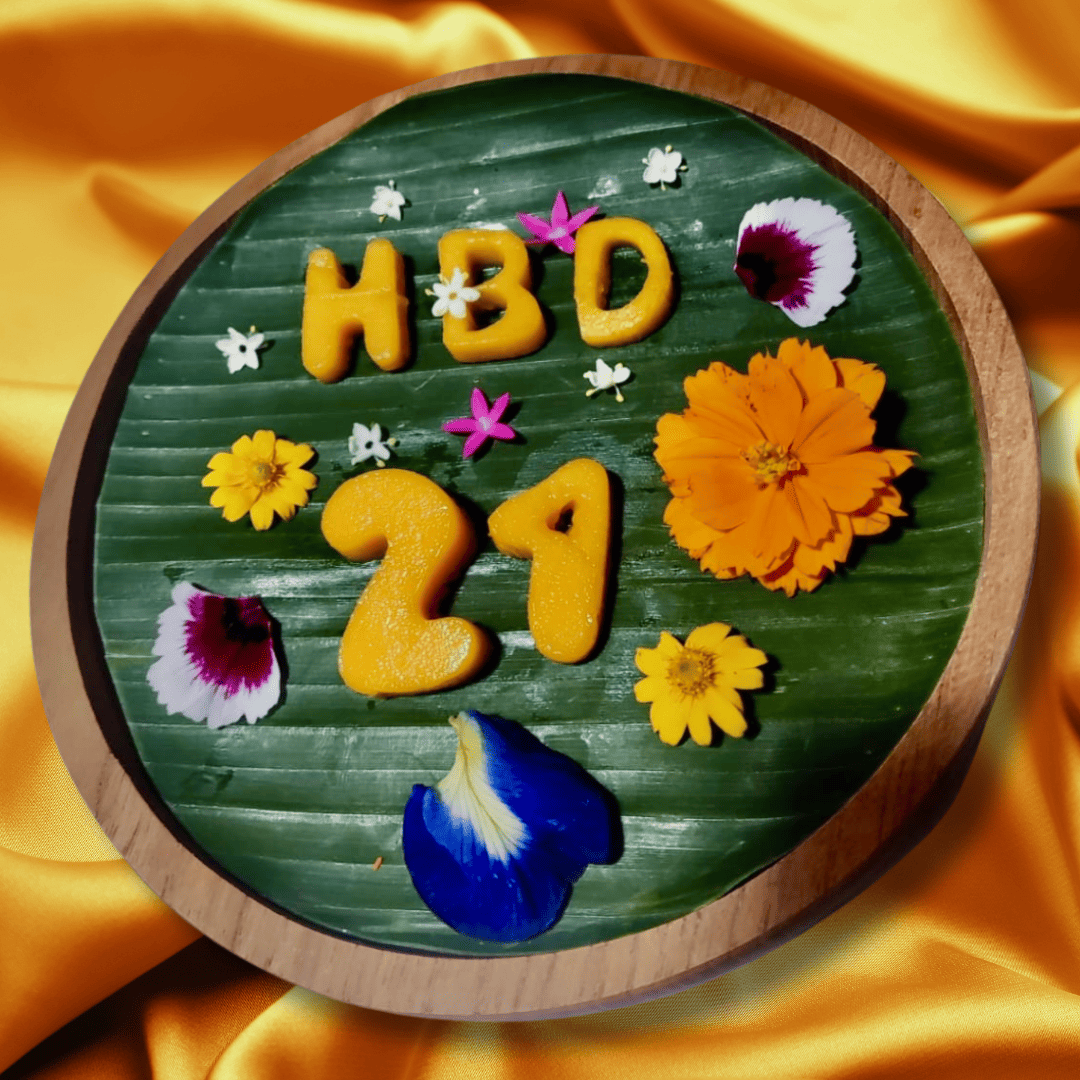 🎨 Custom Fruit Art Plate – Tropical Message Made with Fresh Fruit - Bali Floating Kitchen - f&b