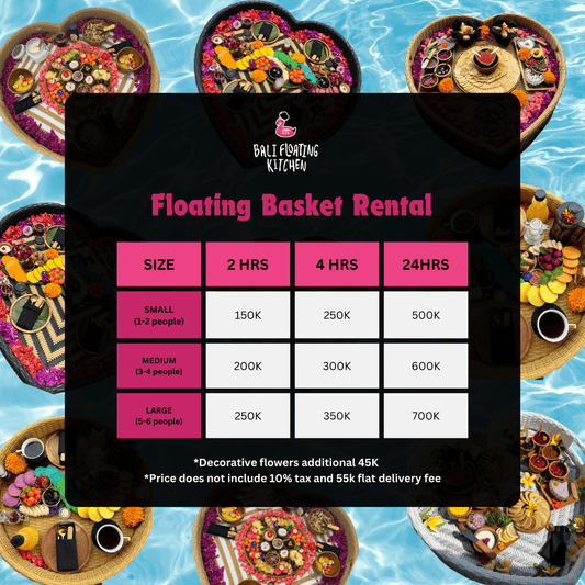 🧺 Floating Basket Rental – For Villa Pool Photos & Brunch Moments - Bali Floating Kitchen - 