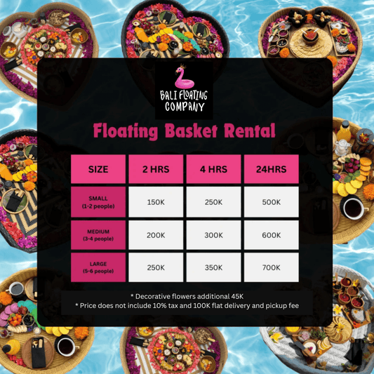 🧺 Floating Basket Rental – For Villa Pool Photos & Brunch Moments - Bali Floating Company -