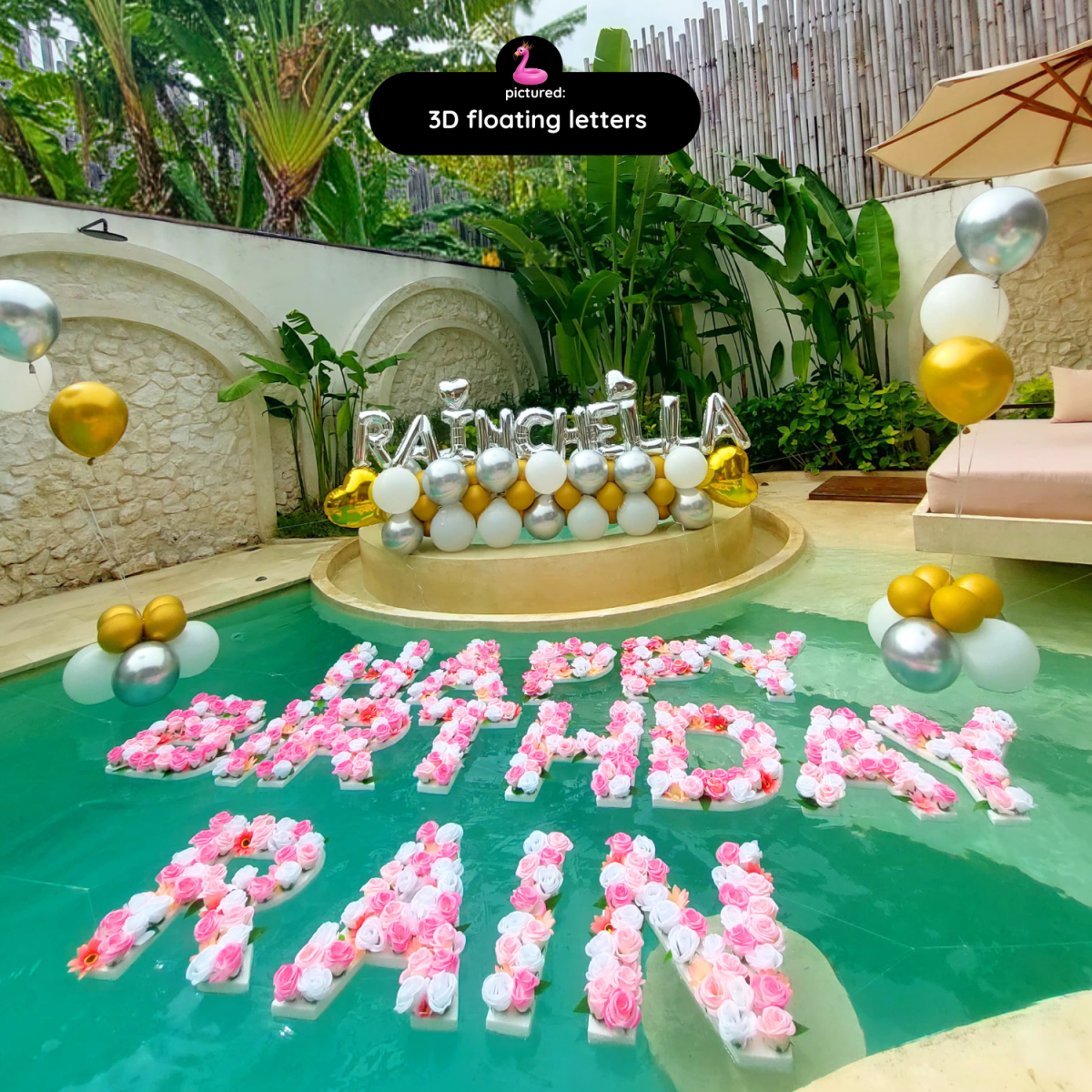 Floating Letters – Custom Pool Message Setup - Bali Floating Company - decorations