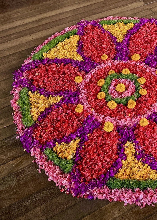 🌸 Flower Mandala for Retreats & Ceremonies - Bali Floating Kitchen - decorations