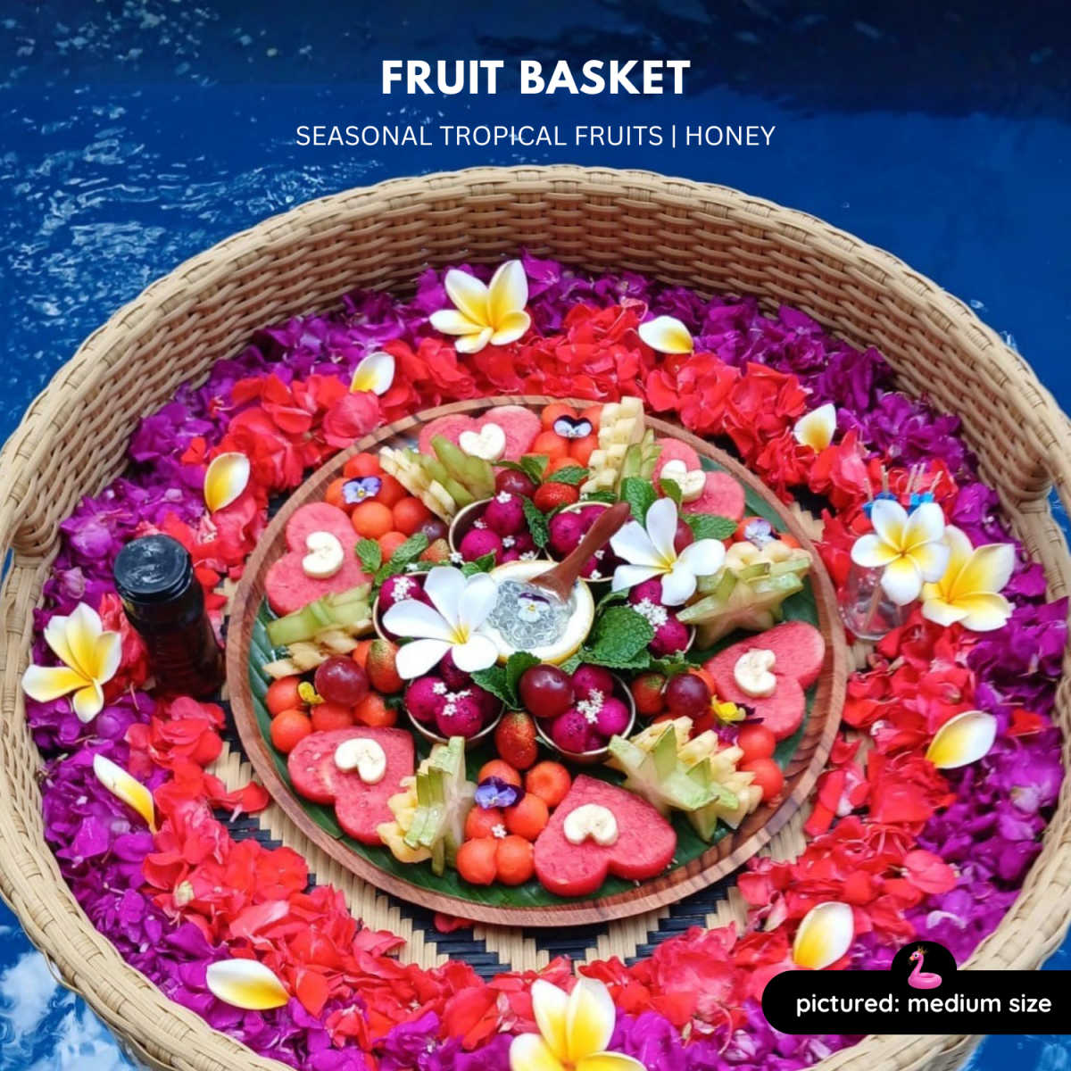 Fresh Tropical Fruit Basket – Floating Brunch Tray - Bali Floating Company - f&b