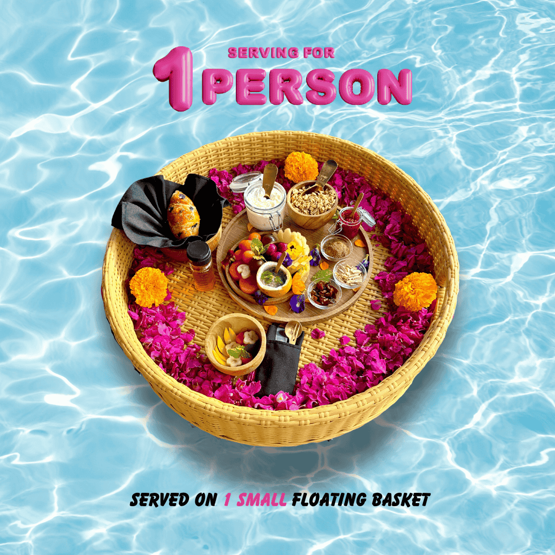 Granola & Yogurt Parfait – Vegetarian Floating Breakfast in Bali - Bali Floating Kitchen - f&b