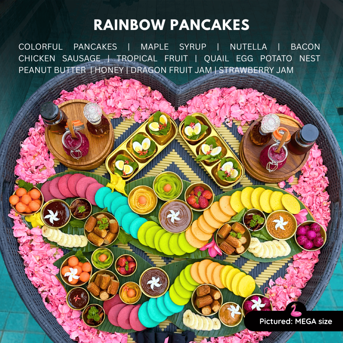 🌈🥞 Instagram Breakfast – Rainbow Pancakes - Bali Floating Company - f&b