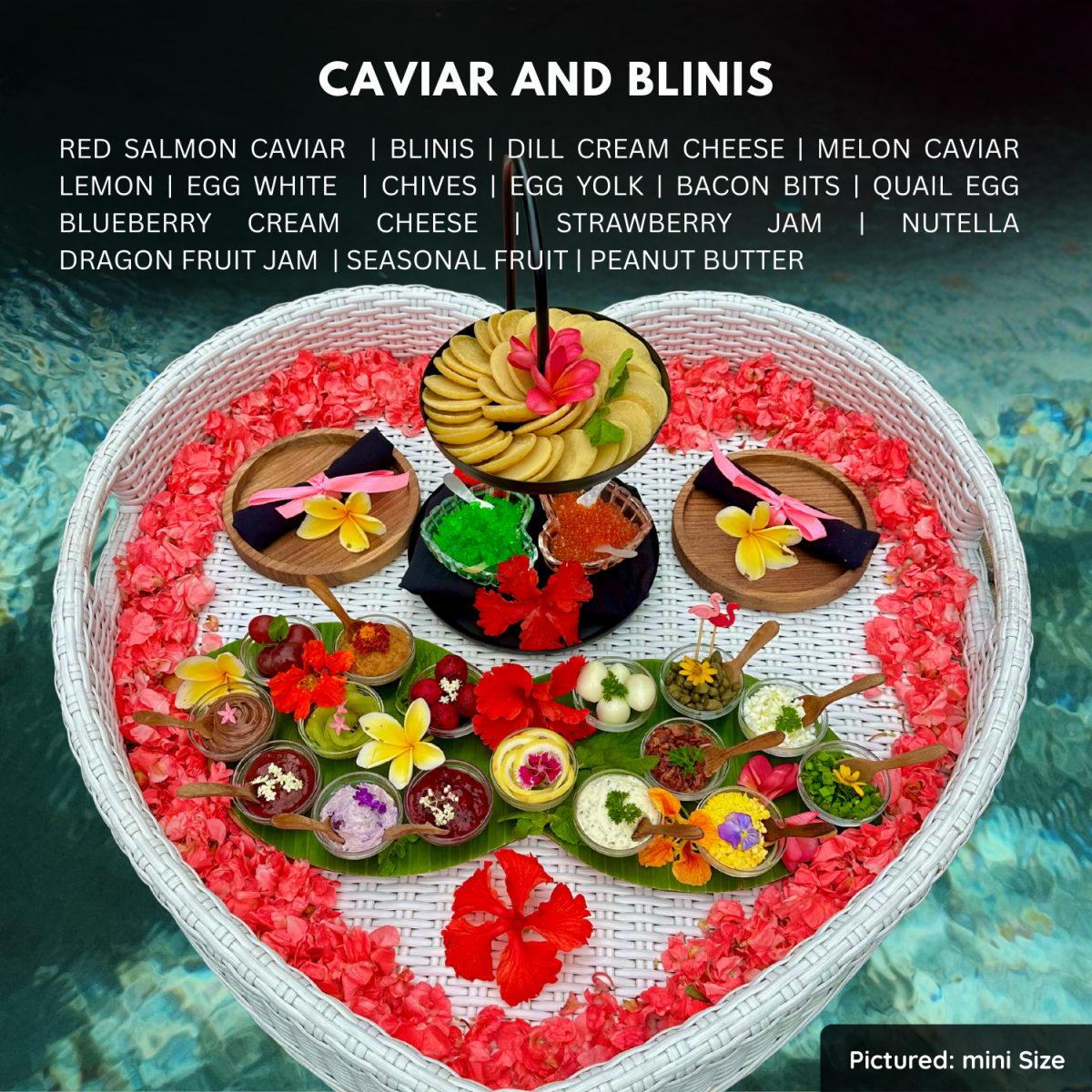 👑🍾 Luxury Floating Breakfast – Caviar & Blinis - Bali Floating Company - f&b