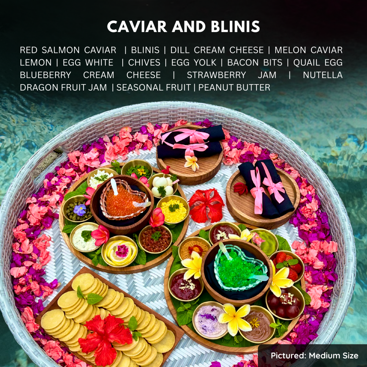 👑🍾 Luxury Floating Breakfast – Caviar & Blinis - Bali Floating Company - f&b