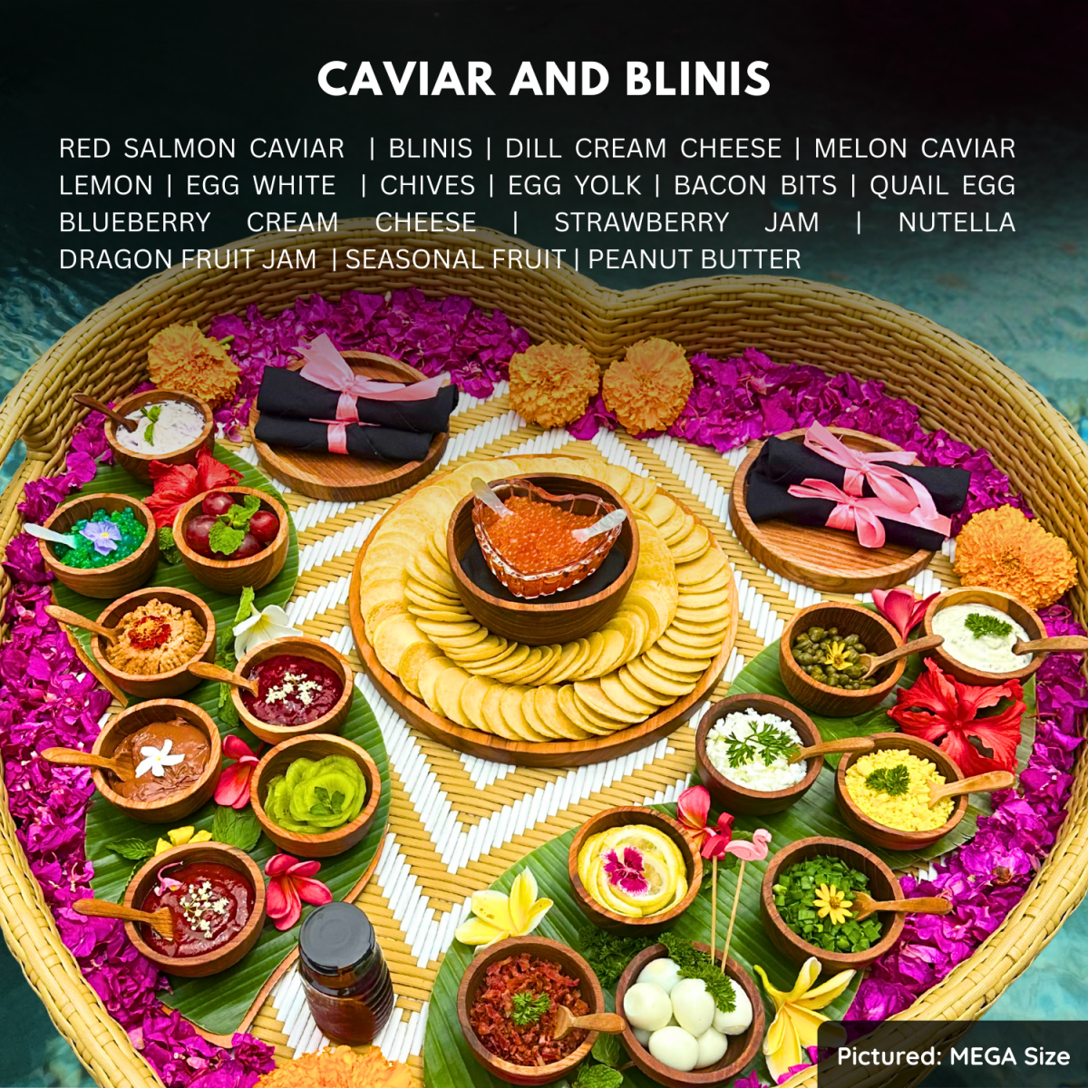 👑🍾 Luxury Floating Breakfast – Caviar & Blinis - Bali Floating Company - f&b