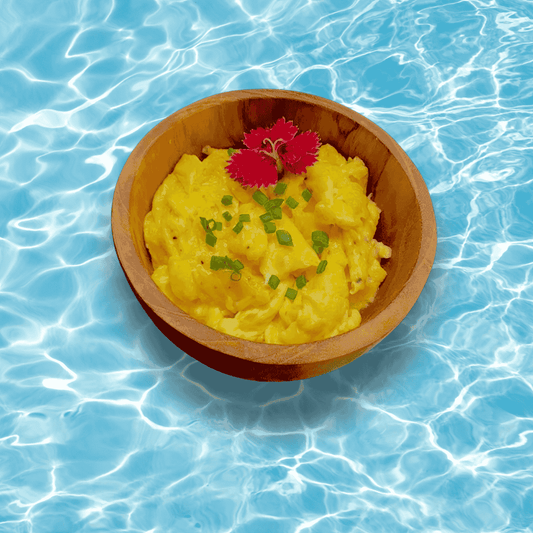 Truffle Scrambled Eggs – Gourmet Villa Breakfast - Bali Floating Kitchen - f&b